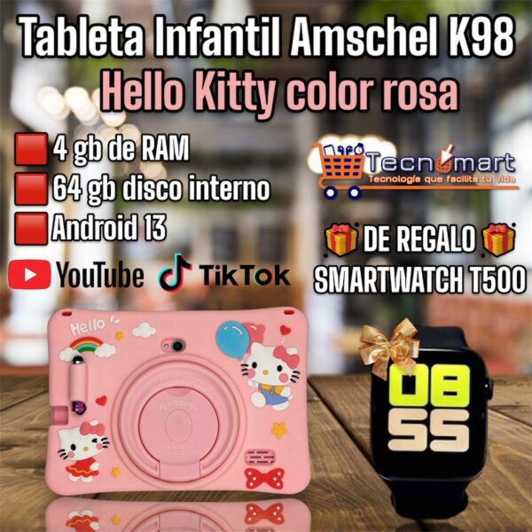 📱TABLET INFANTIL ROSA AMSCHEL VARIOS DISEÑOS📱